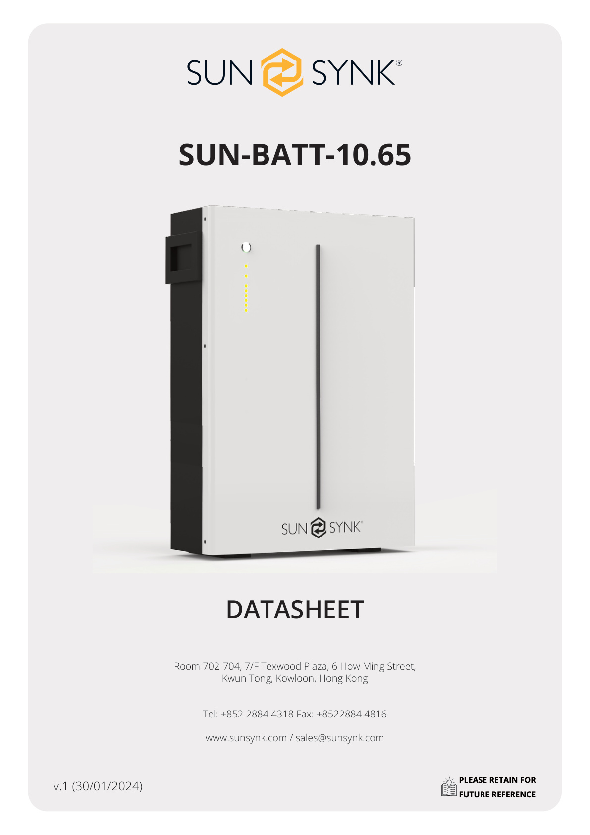 Sunsynk 10.65 kWh