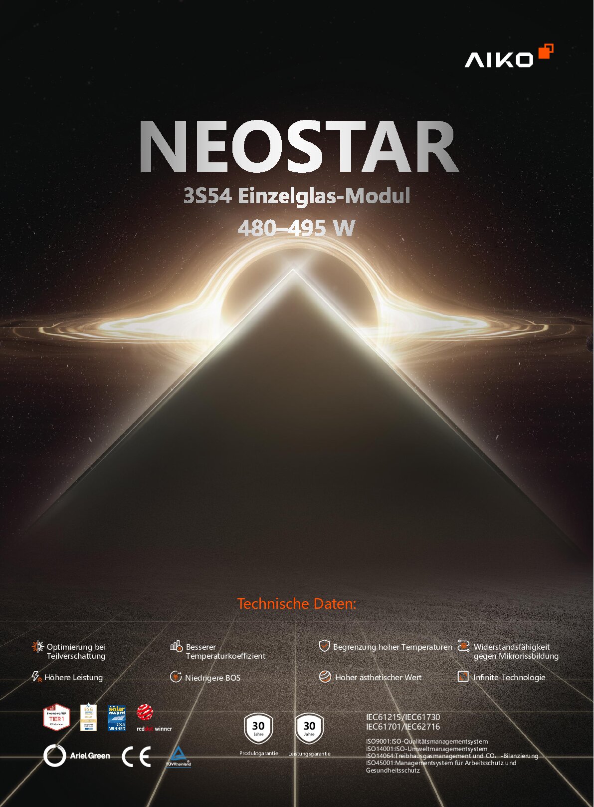 AIKO Solar Neostar G4-54Mb 480W