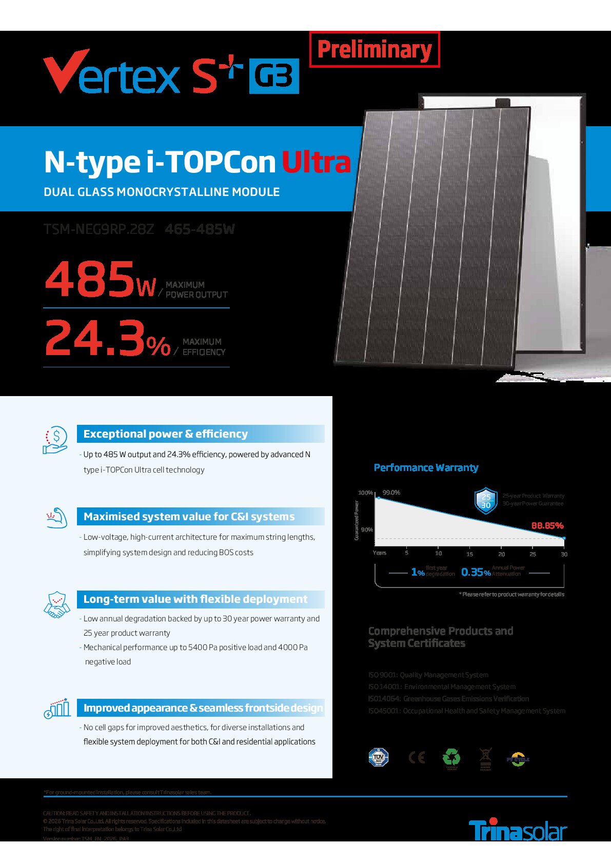 Trina Solar Vertex S+ G3 470W