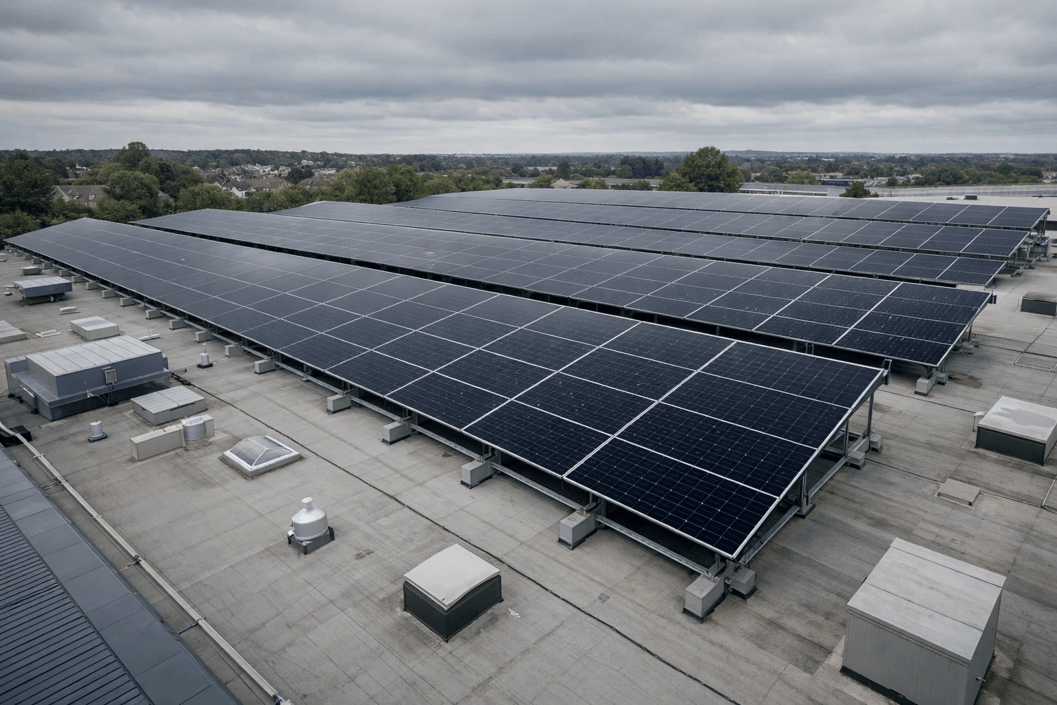 A UK home with oversized solar panels installed, showing the scale and layout of high-wattage modules.