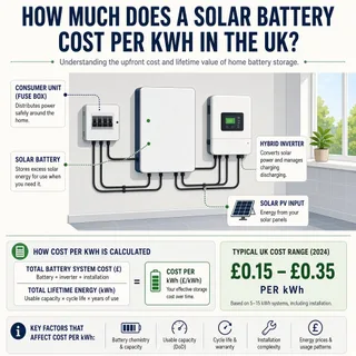 How much does solar battery cost per kwh cost in the UK?