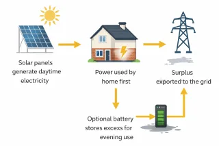 How much electricity UK solar typically generates