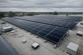A UK home with oversized solar panels installed, showing the scale and layout of high-wattage modules.