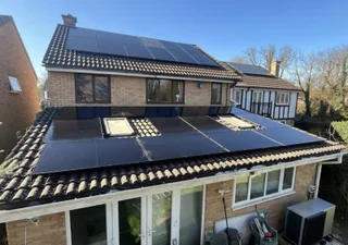 House with solar installed by B Solar Energy