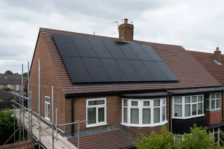 Description: An informative technical diagram showing how a solar panel watt rating differs from annual generation. Include a simple panel labelled with concepts such as panel w...