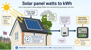 How much electricity does a solar panel produce?