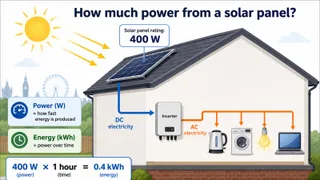 How much power from a solar panel?