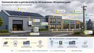 Commercial solar vs grid electricity for UK businesses: UK