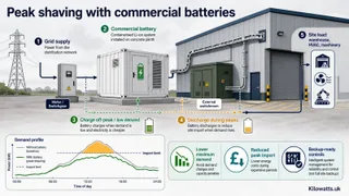 Peak shaving with commercial batteries: UK business guide