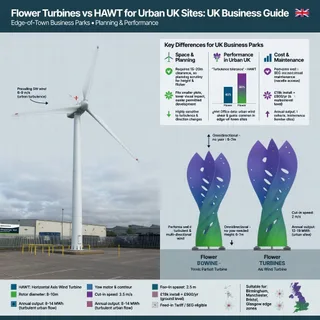 Flower Turbines vs HAWT for urban UK sites: UK business