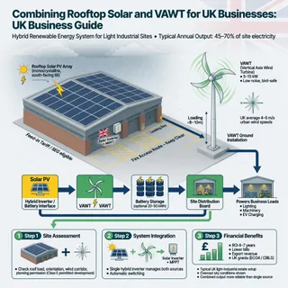 Combining rooftop solar and VAWT for UK businesses: UK