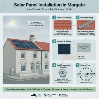 Solar panel installation in Margate starts with the roof