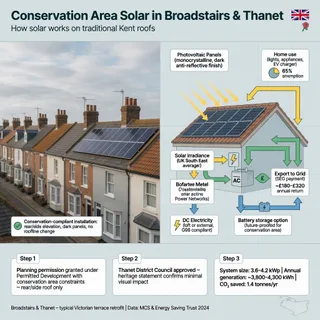 Conservation area solar in Broadstairs and Thanet