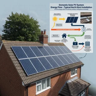 Solar panel installation in Sittingbourne