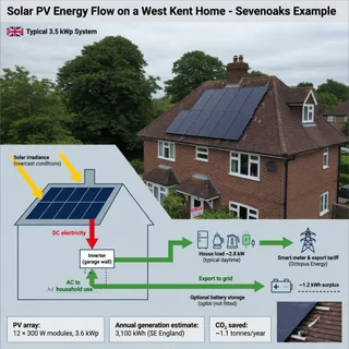 Solar panel installation in Sevenoaks