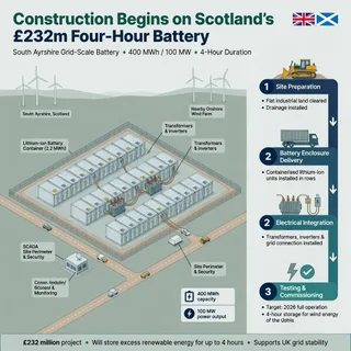 Construction Begins on Scotland’s £232m Four-Hour Battery